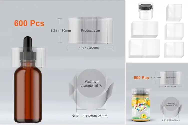 Detailed view of Best Clear PVC Shrink Bands For Liquid Bottles