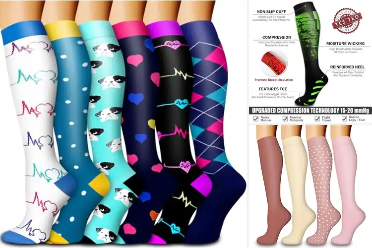 Detailed view of Best Compression Socks For Nurses On Feet