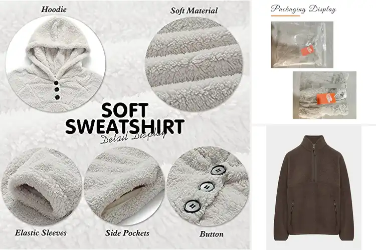 Detailed view of Best Cozy Fleece Pullovers