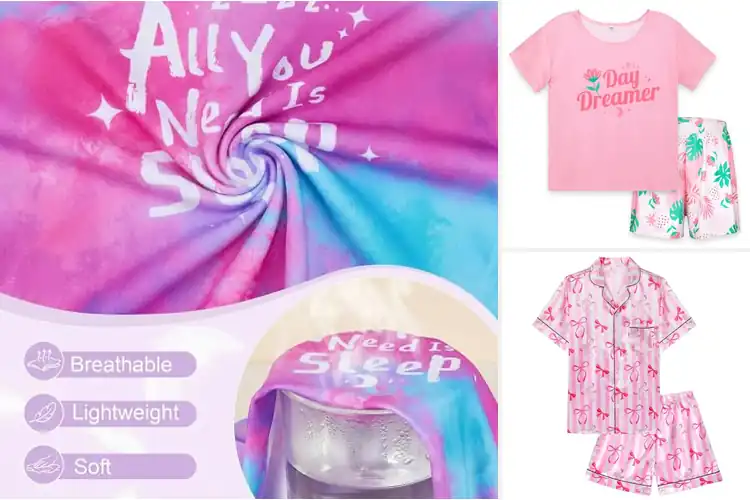 Detailed view of Best Girls Polyester Pajamas
