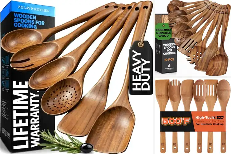 Detailed view of Best Heat Safe Wooden Spoons: Your Kitchen Upgrade