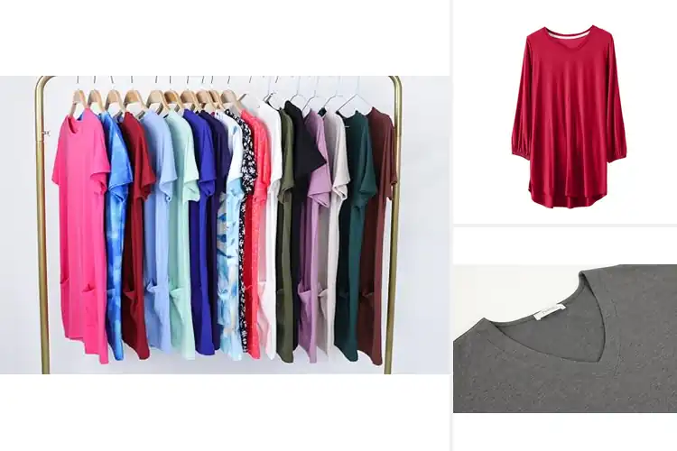 Detailed view of Best High Low Hem Pajama Tops – Cozy & Stylish Sleepwear