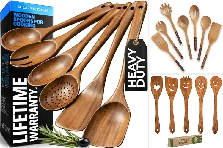Detailed view of Best Kitchen Gift Wooden Spoons