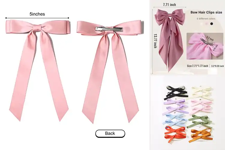 Detailed view of Best Satin Ribbon Barrettes