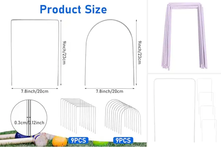 Detailed view of Best Sturdy Croquet Wickets And Stakes